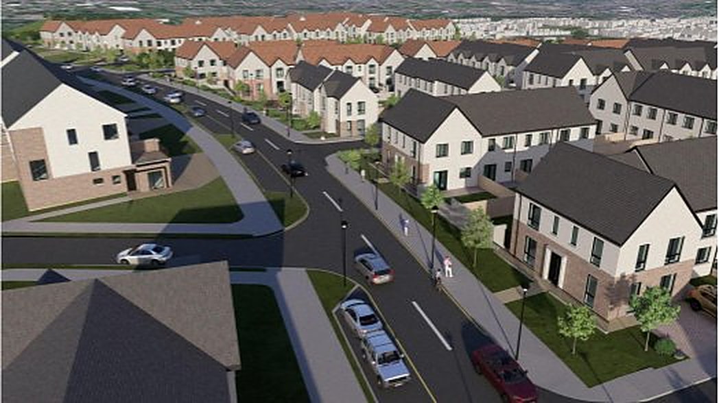 Lahardane LRD - aerial view of the proposed scheme