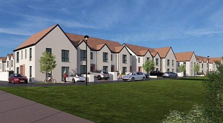 Lahardane LRD - street level view of proposed homes